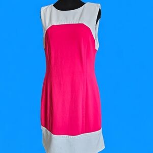 Tommy Hilfiger Sleeveless Red and White Color Block Dress Size 12